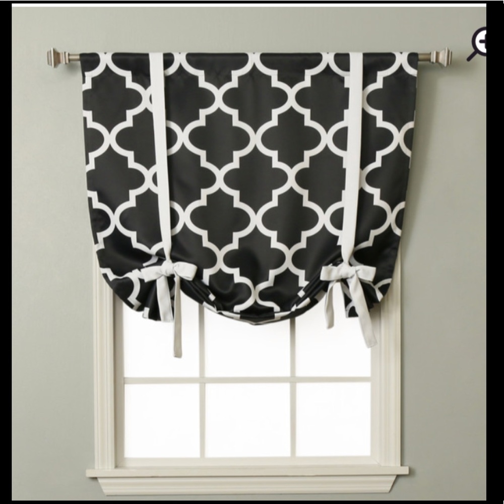 Black and White Tie Up Shade
